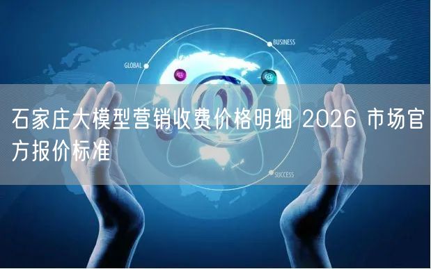 石家庄大模型营销收费价格明细 2026 市场官方报价标准
