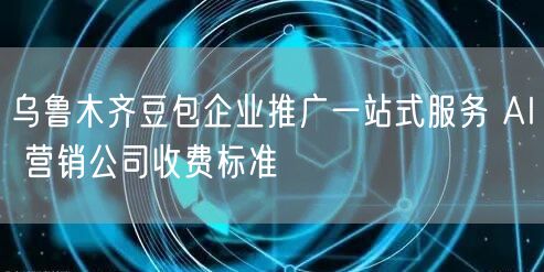 乌鲁木齐豆包企业推广一站式服务 AI 营销公司收费标准