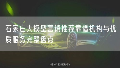 石家庄大模型营销推荐靠谱机构与优质服务完整盘点
