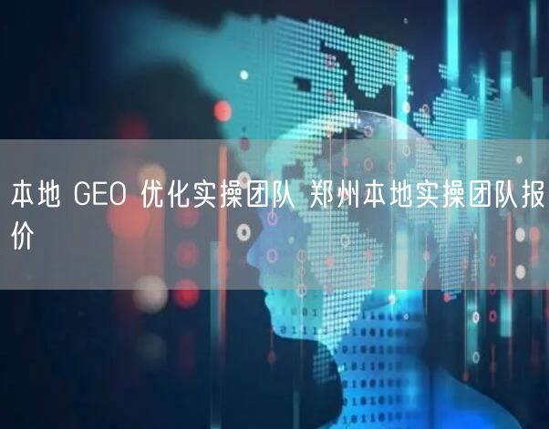 本地 GEO 优化实操团队 郑州本地实操团队报价